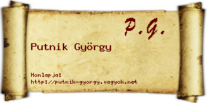 Putnik György névjegykártya